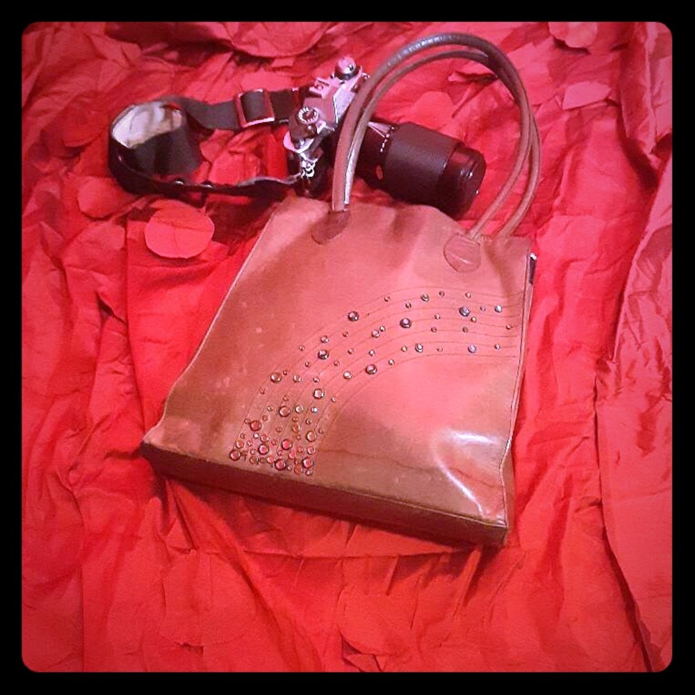 Vintage Leather Tote Purse